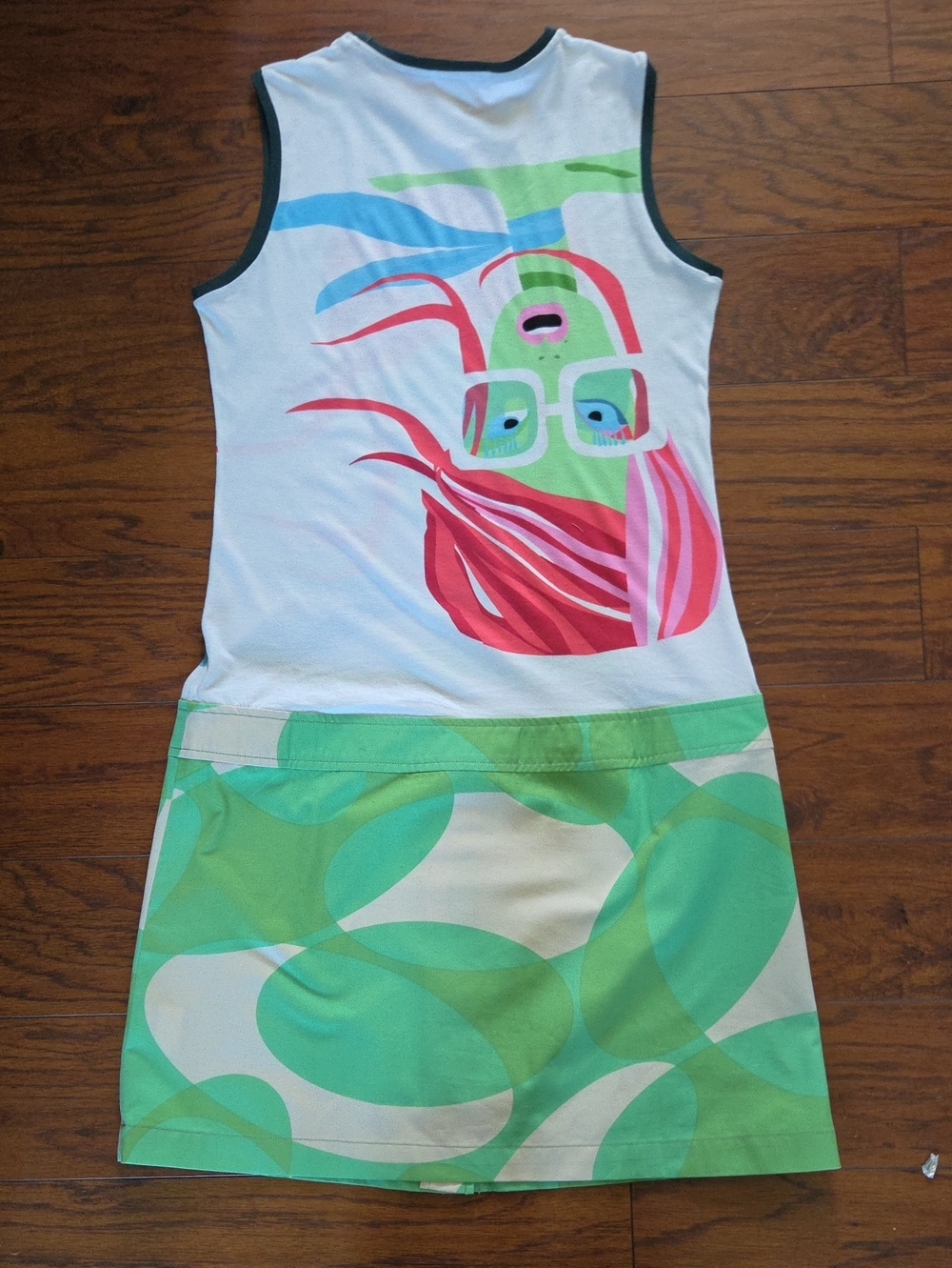 Custo Barcelona Graphic Drop Waist Dress Size 8 - Picture 5 of 8